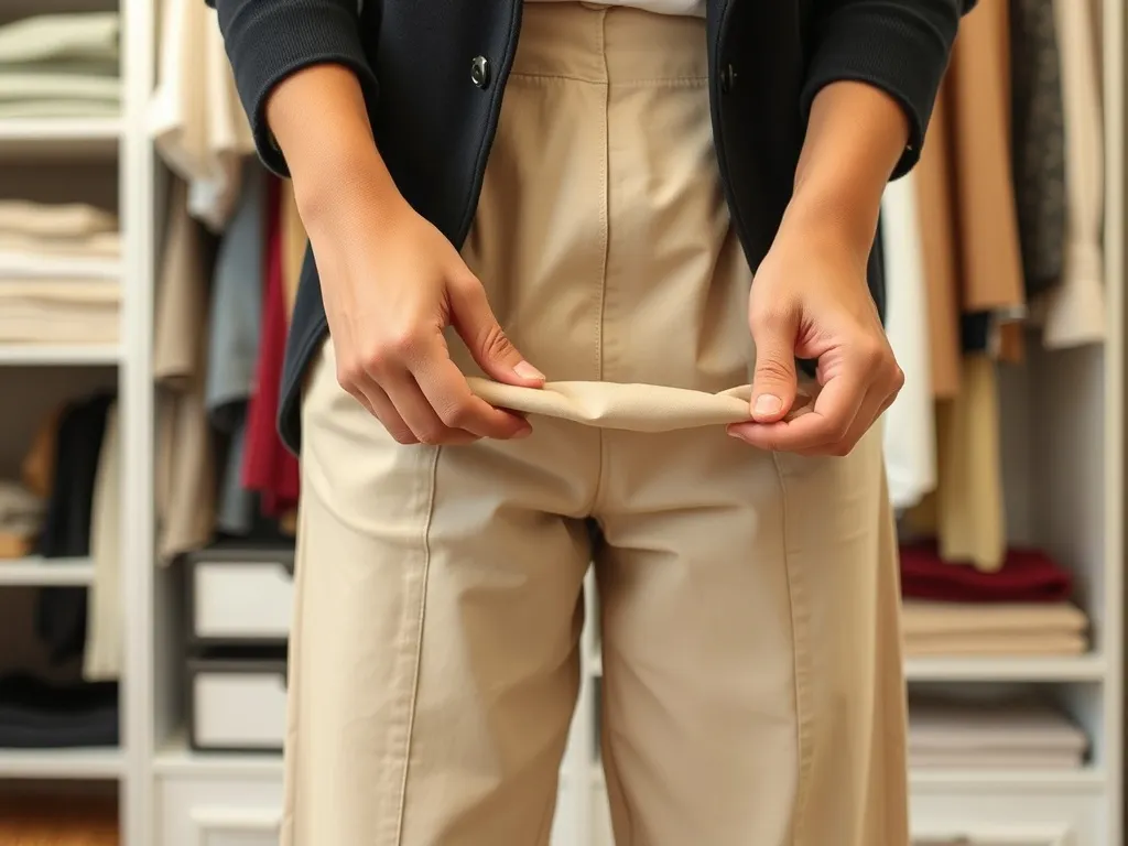 Jak podwinąć za długie spodnie?